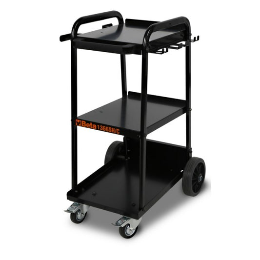 Beta Tools 1366SH/C Metal Wheeled Trolley for Bodywork Spotter 1366SH