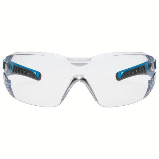 uvex pheos nxt PPE safety glasses, Metal-free, blue, anthracite, clear lens