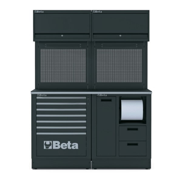 Beta Tools RSC50 A Workshop equipment combination RSC50, worktop, drawers, wall cabinets, tool panels.